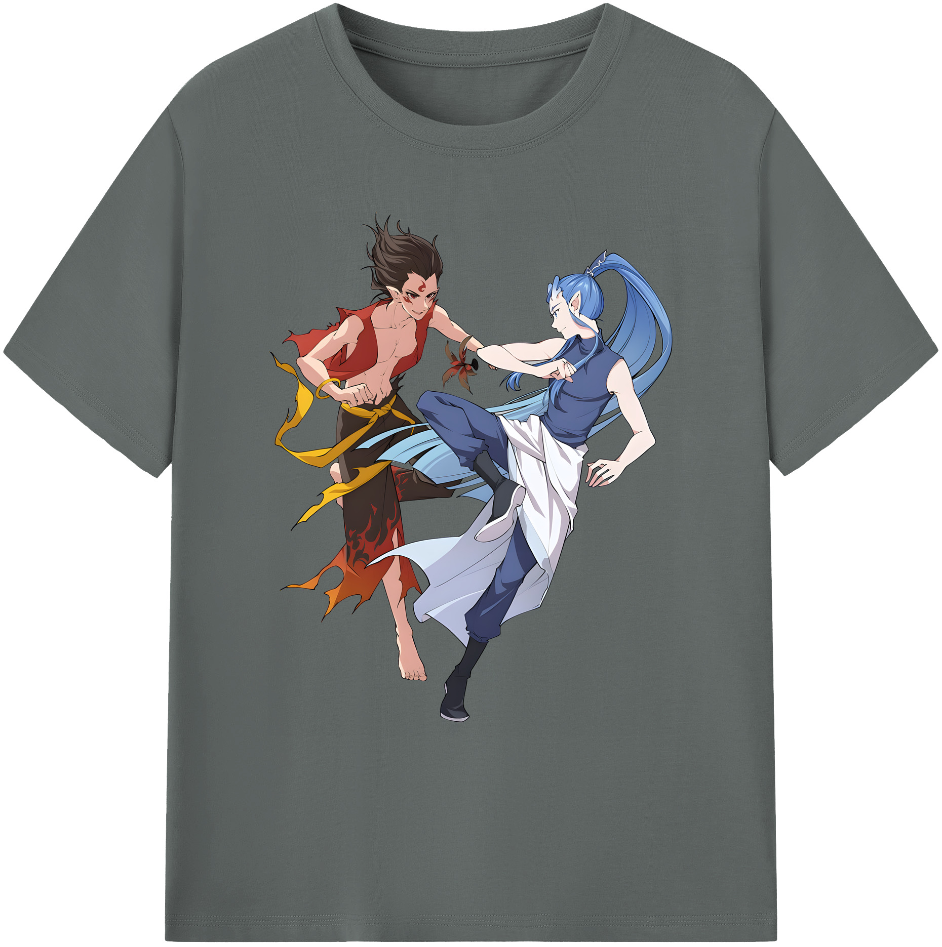 （画像用） Ne Zha 2 ナタ 魔童の大暴れ 綿100％ メンズ半袖Tシャツ｜肌触りやわらか＆通気性